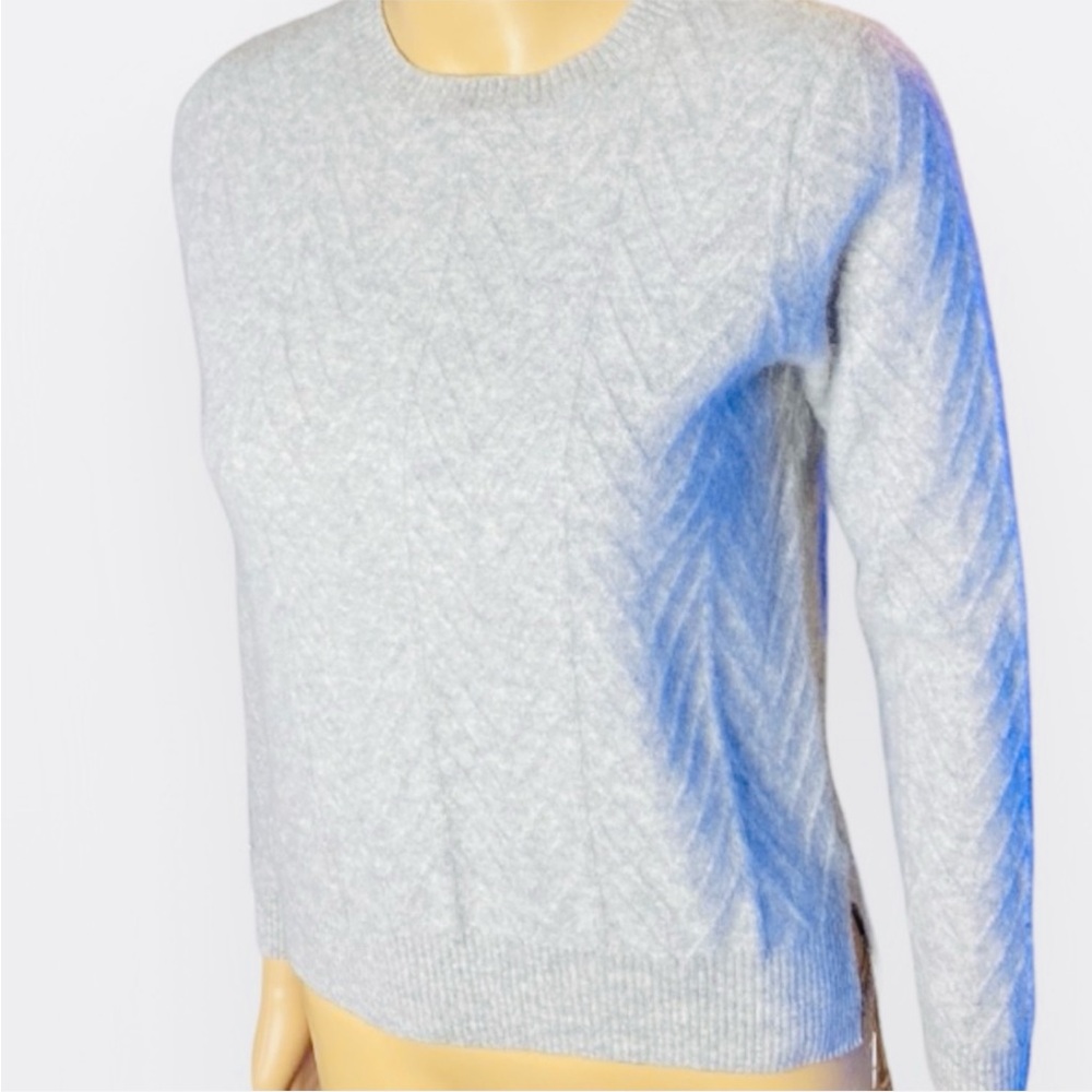 Me & City 100% Cashmere Grey Silver crew Sweater M